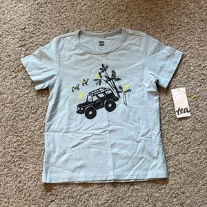 Tea Collection Light Blue Adventure jeep Tee 4T NEW!